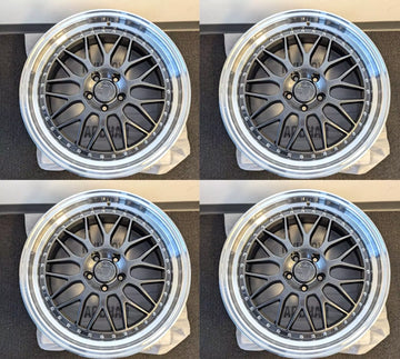 19x8.5 Aodhan AH02 AH2 5x112 +32 Hyperblack 19" Wheels Rims Set(4) 66.6