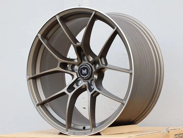 19x8.5/19x9.5 +35 5x114.3 MFlow MFR4 Staggered Bronze Wheels 19" Rims Set 4