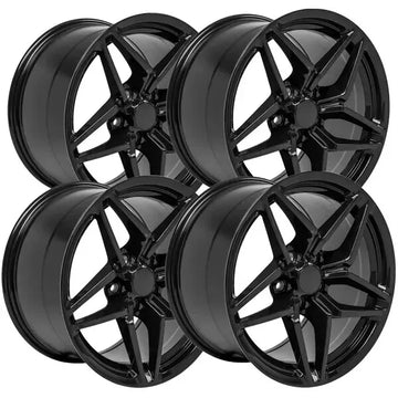 (Set of 4) OE Wheels CV31 17x9.5 5x4.75" +56mm Gloss Black Wheels Rims 17" Inch