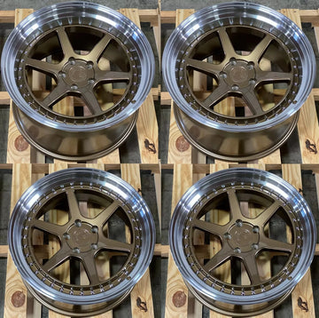 Aodhan DS09 19x9.5 +22 / 19x11 +22 5x114.3 Bronze 19" Staggered Wheels Set 4