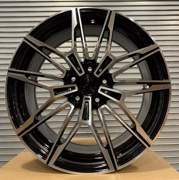 (4 Pcs) Rims 18" Black Machine Wheels 18x8 5x112 fits BMW 3 series G20 G21 2019+