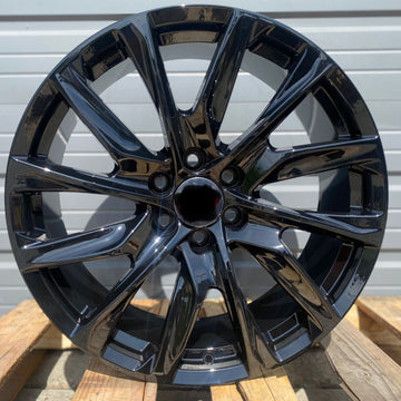 22" Gloss Black Wheels For Chevy Silverado GMC Tahoe Yukon Savana 22x9 Set 4