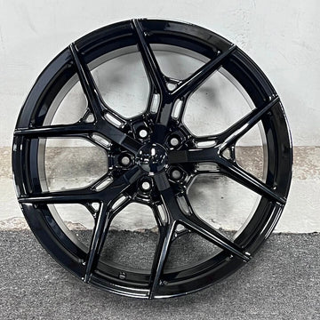 22" IPW 1500 GLOSS BLACK TUNER STYLE WHEELS 22x9.5 5X114.3 +35 RIMS SET OF 4