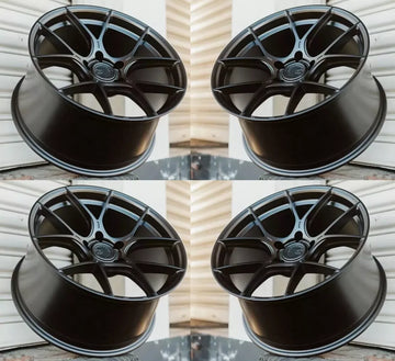 19" Aodhan AH11 Wheels 19x8.5/19x9.5 +35 5x120 Black Staggered Rims 73.1 Set 4