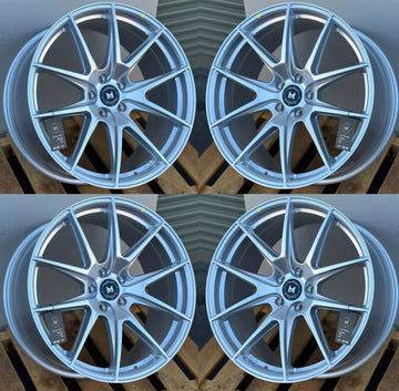 4 Pcs 19x8.5 +35 5x112 MFlow MFR2 Silver Wheels 19" For Audi A4 A5 S4 VW Passat