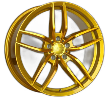 19" Wheels 19x8.5 +35 5x114.3 CB73.1 W524 Voss Style Gold Rims Set 4