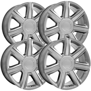 (Set of 4) OE Wheels CA87 22x9 6x5.5" +31mm Hyper Silver Wheels Rims 22" Inch