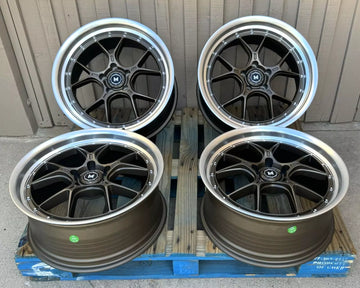 4 Pcs 18x8.5/18x9.5 Staggered 5x100 MFlow MFL1 Matte Bronze Wheels 18" Rims Set