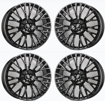 22" GLOSS BLACK STAGGERED WHEELS RIMS FIT BMW X5 X5M E70 F15 X6 E71 F16 5X120