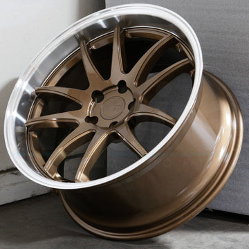 19" Aodhan DS02 Wheels 19x8.5 +35 5x114.3 Bronze Rims Set 4