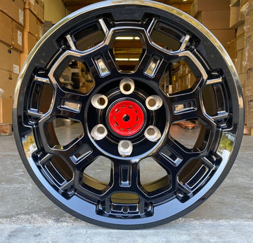 20x9 +15 SEMA Pro Gloss Black Wheels For Lifted Toyota Tacoma FJ 4Runner Set 4