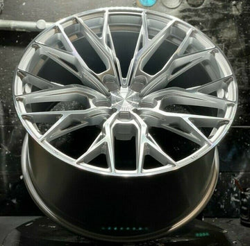 19x8.5 / 20x11 MRR GF5 Fit Chevy Corvette C8 5x120 +38 / +48 Silver Wheels Set 4