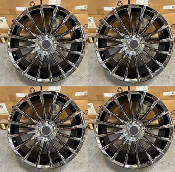 20x8.5" DARK CHROME WHEELS FOR MERCEDES E300 E350 E400 E500 S500 S550 4 Matic