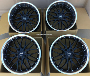 19" MRR GT1 Gloss Black Wheels 19x8.5 / 19x9.5 5x120 For F10 BMW 5 series Set 4