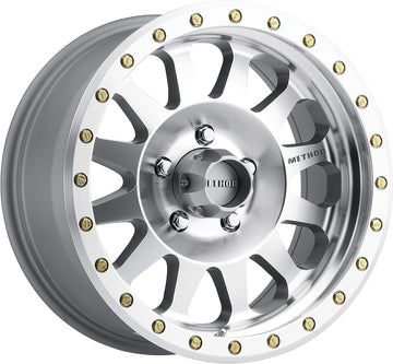 Method Race Wheels 304 Double Standard Machined/Clear Coat 20x10 5x5.5, 18mm Offset 4.76" Backspace, Set of 4