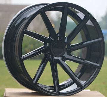 20" Tuner Gloss Black W013 Wheels 20x8.5 / 20x10 5x114.3 +35 Rims Set of 4