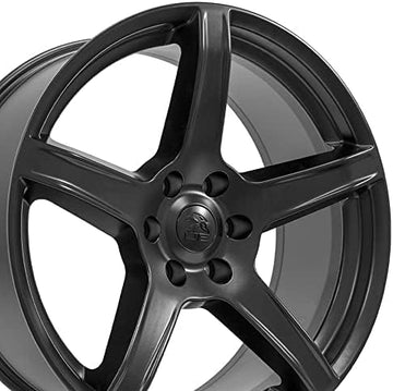 OE Wheels LLC 22 inch Rims Fits 6 Lug Ram, Jeep Wagoneer 6x139.7 22x9.5 DG22 Satin Black Wheel, Set of 4