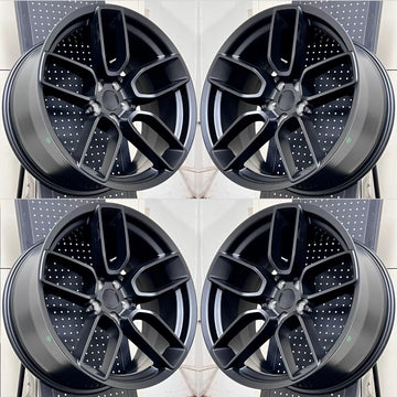 20x9.5 Satin Black Wheels Fit Dodge Charger Challenger 20" 5x115 Rims Set 4