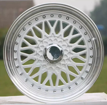 16" Wheels RS Style 16x7.5 4x114.3 / 4x100 +15 CB73.1 White Machined Rims Set 4