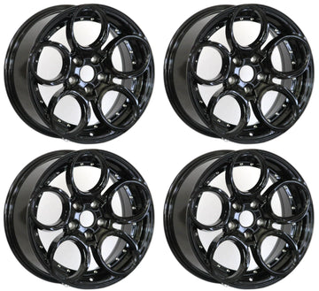 17" Wheels 17x7.5 +35 5X114.3 CB 73.1 Gloss Black Rims Set 4