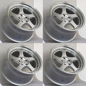 18x8.5 +35 Silver Machined 5x100 Wheels Aodhan AH01 Rims 18" Set of 4 CB 73.1