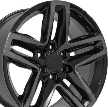 OE Wheels LLC 20 inch Rim Fits Chevy Silverado Trail Boss Wheel CV34B 20x9 Black Wheel Hollander 5911, Set of 4