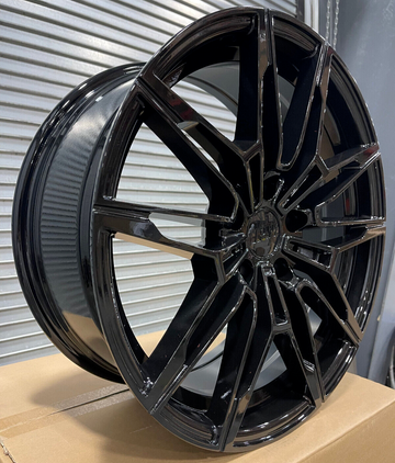 19" Gloss Black Wheels 19x8.0/9.0 Staggered 5x120 +35 For BMW 3 4 F10 5 Series