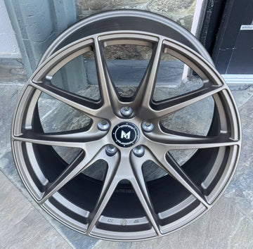 4 Pcs 19x9.5 +35 5x112 MFlow MFR2 Matte Bronze Wheels 19" Rims Set
