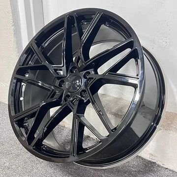 20" Wheels 20x8.5 +35 / 20x10 +40 5x114.3 Gloss Black Staggered Tuner Rims Set 4