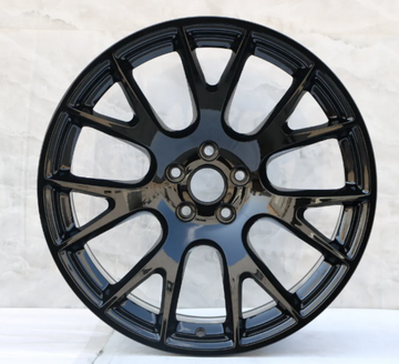 20" 5x115 Dodge Hellcat Black Wheels 9/10.5 Staggered Fits Charger Challenger