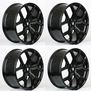 22" FULL GLOSS BLACK DYNAMIC STYLE RIMS WHEELS FITS LAND ROVER RANGE HSE SC