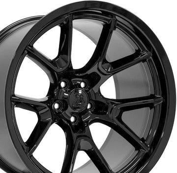 OE Wheels LLC 20 inch Fits Dodge Charger, Challenger Chrysler 300 DG21 Gloss Black Wheel, Set of 4