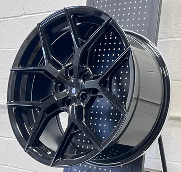 (4 PCS) 19" Tuner Wheels 19x8.5 5x114.3 ET35 73.1 Gloss Black Rims Set 4