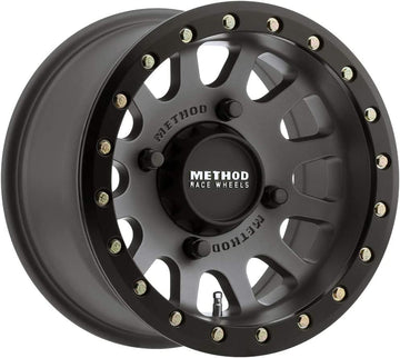 Method Race Wheels MR401 UTV Beadlock Titanium-Matte Black Ring Wheel with Aluminum (15 x 7. inches /4 x 136 mm, 38 mm Offset) Set of 4