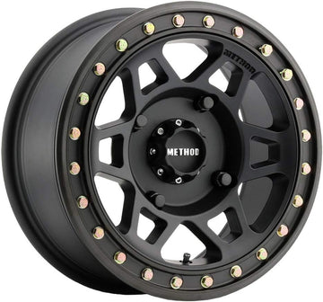 4/136 Method Race Wheels 405 Beadlock Wheel 15x7 4.0 + 3.0 Matte Black - Fits: Bombardier Outlander 650 H.O. 2006, Set of 4