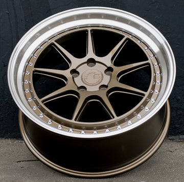 4 PCS 18x8.5 Aodhan DSX Wheels 5x114.3 +35 Bronze Machined Lip Rims 18" Set 4