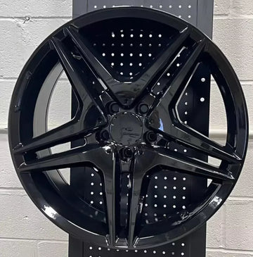 SET (4) 18" GLOSS BLACK RIMS WHEELS FIT MERCEDES BENZ S430 S500 S400 CL500 CL550