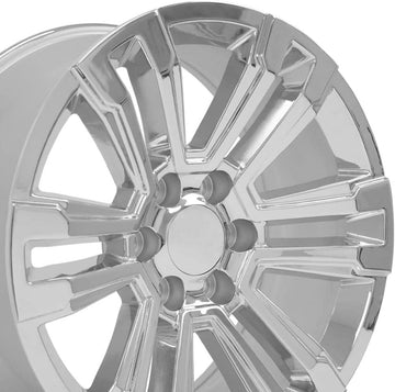 OE Wheels LLC 20 inch Rim Fits Yukon Denali Wheel CV44 20x9 Chrome Wheel Hollander 5822, Set of 4