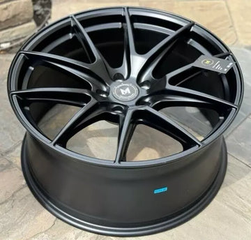 4 Pcs 19x8.5 +35 5x114.3 MFlow MFR2 Matte Black Wheels 19" Rims Set