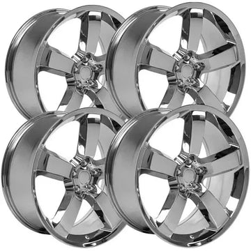 (Set of 4) OE Wheels DG04 20x9 5x115 +20mm Chrome Wheels Rims 20" Inch