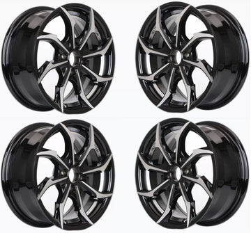 15" Wheels 15x6.5 4x100 +35 CB 73.1 Gunmetal With Machine Lip IPW Rims