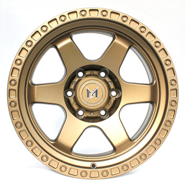 MFlow Off-Road Wheels MF03 17x9 -12 6x139.7 CB106.1 Bronze Fit 4Runner Tacoma
