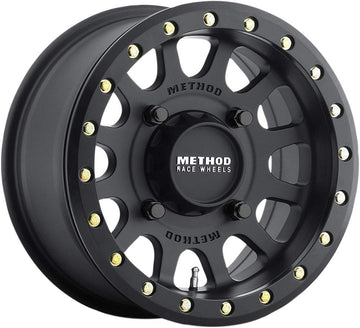 4/136 Method Race Wheels 401 Beadlock Wheel 15x7 4.0 + 3.0 Matte Black - Fits: Bombardier Outlander 650 H.O. 2006, Set of 4