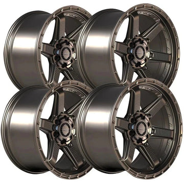 (Set of 4) 4Play Sport 2.0 4PS63 17x9 6x135/6x5.5" -6mm Bronze Wheels Rims