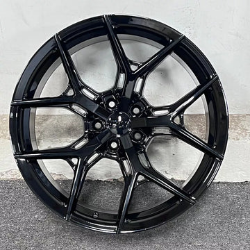 22" IPW 1500 GLOSS BLACK TUNER STYLE WHEELS 22x9.5 5X114.3 +35 RIMS SET OF 4