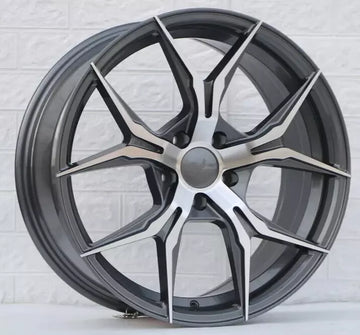 19" Wheels 19x8.5 +35 5x114.3 CB73.1 Tuner W531 Gunmetal Machine Rims Set 4
