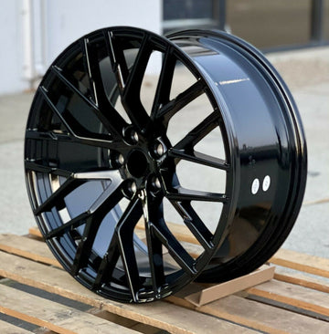 22x9.5 WHEELS FOR AUDI A7 S7 RS6 A8 SQ5 Q7 Q8 SRQ7 RSQ8 ETRON 22" GLOSS BLACK