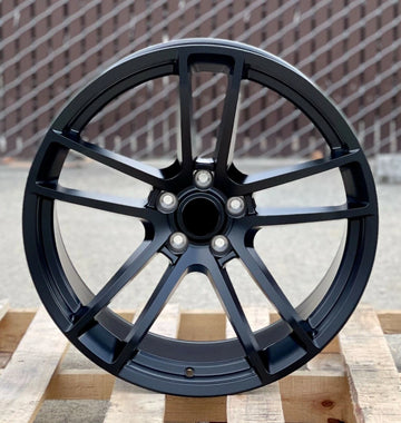 20x9.5" WHEELS FOR DODGE CHALLENGER CHARGER SRT 20" +18 SQUARE SATIN BLACK SET 4