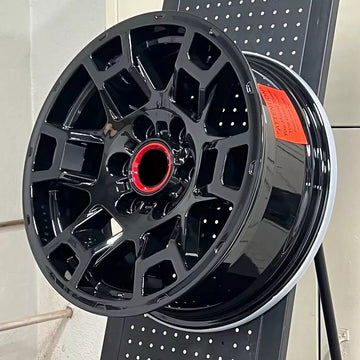 4 PCS 17x7 Wheels Fit 4Runner Tacoma FJ GX460 6x139.7 ET4 Gloss Black 17" Rims