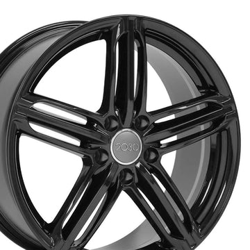18 inch Black 58840 Wheel SET(4) Fits Audi A4, A6, Volkswagen GTI, Golf RS6 ET45